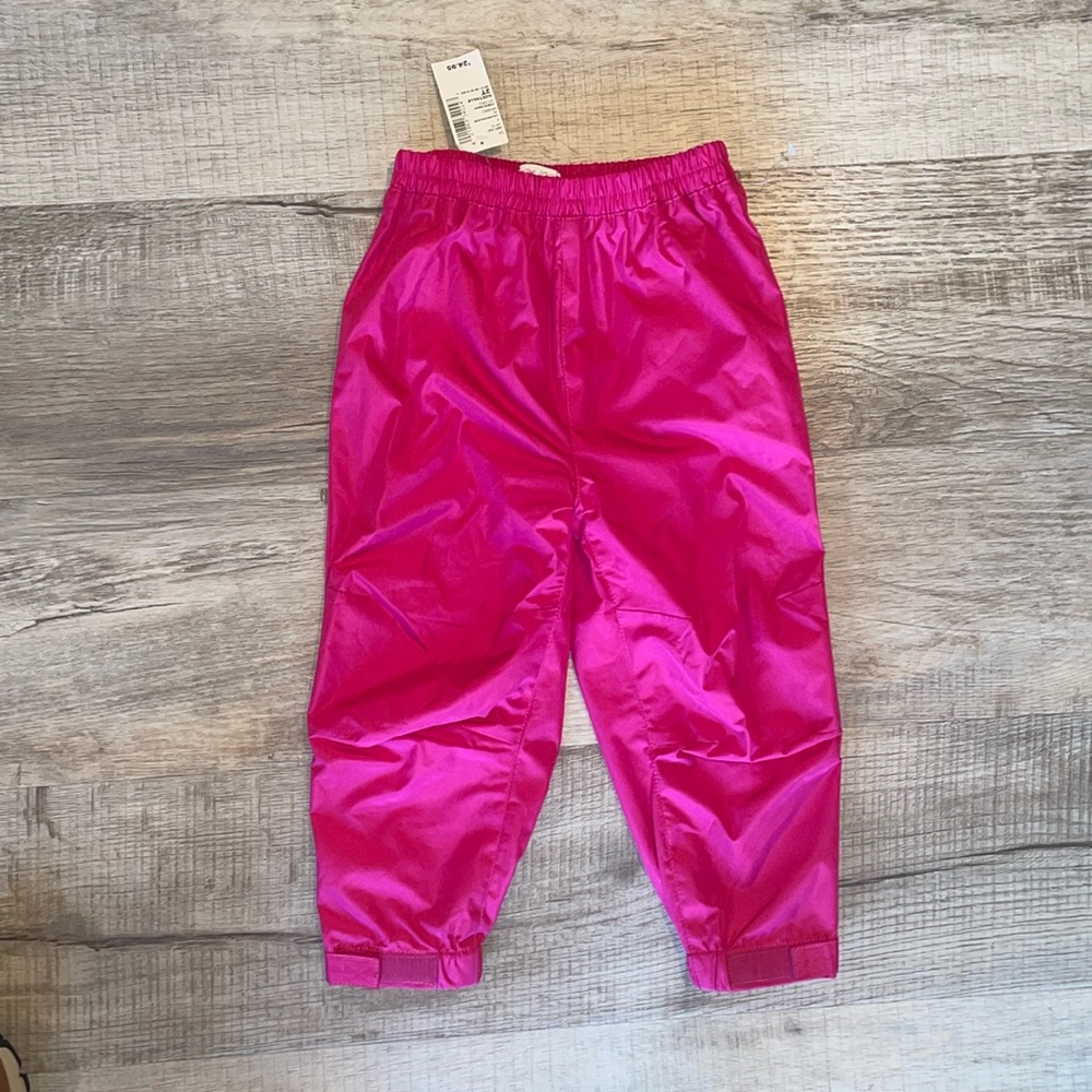 NWT The Children’s Place rain pants lined waterproof splash pant 2T new pink